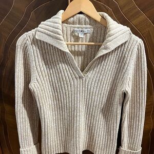 Tommy Hilfiger Women's Cream Ribbed Sweater